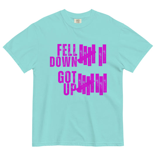 Fell Down / Get Up Unisex garment-dyed heavyweight t-shirt