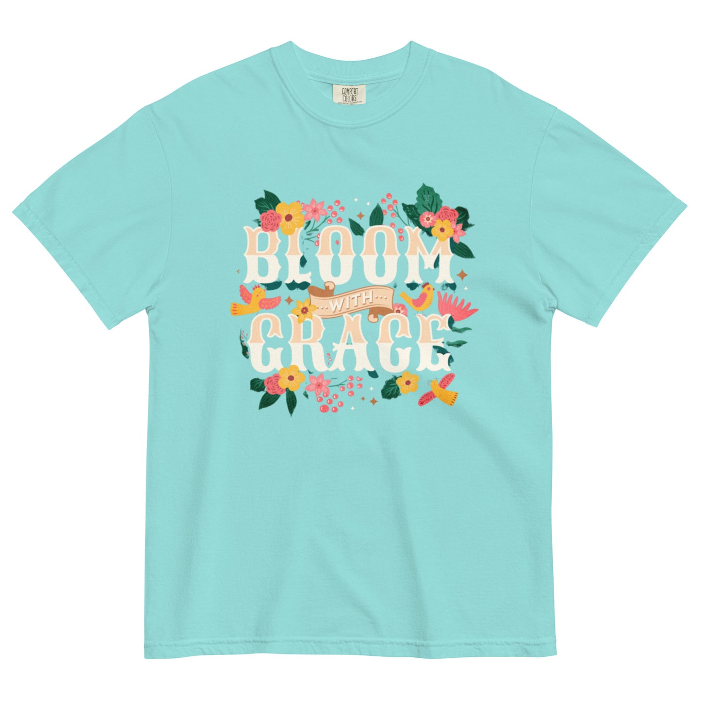 Bloom with Grace Unisex garment-dyed heavyweight t-shirt