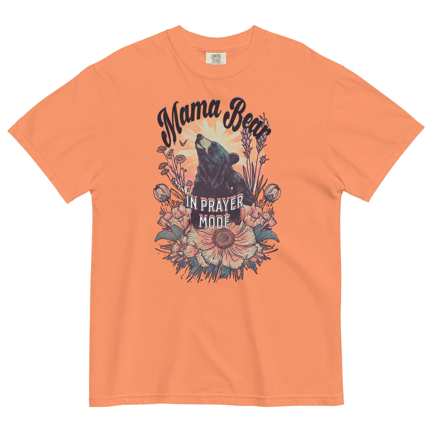 Mama Bear in Prayer Mode Unisex garment-dyed heavyweight t-shirt