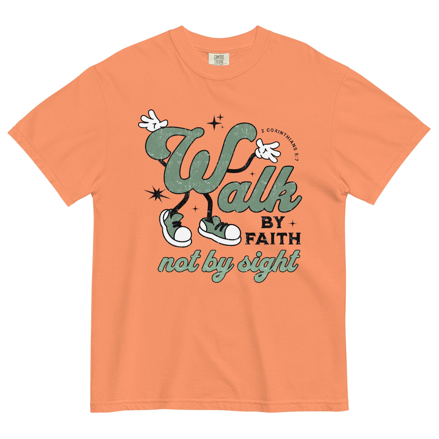 Walk by Faith Unisex garment-dyed heavyweight t-shirt