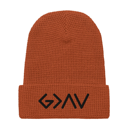 God is Greater than the Highs and Lows Waffle beanie