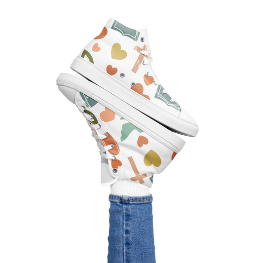 Faith in the Footsteps Women’s high top canvas shoes