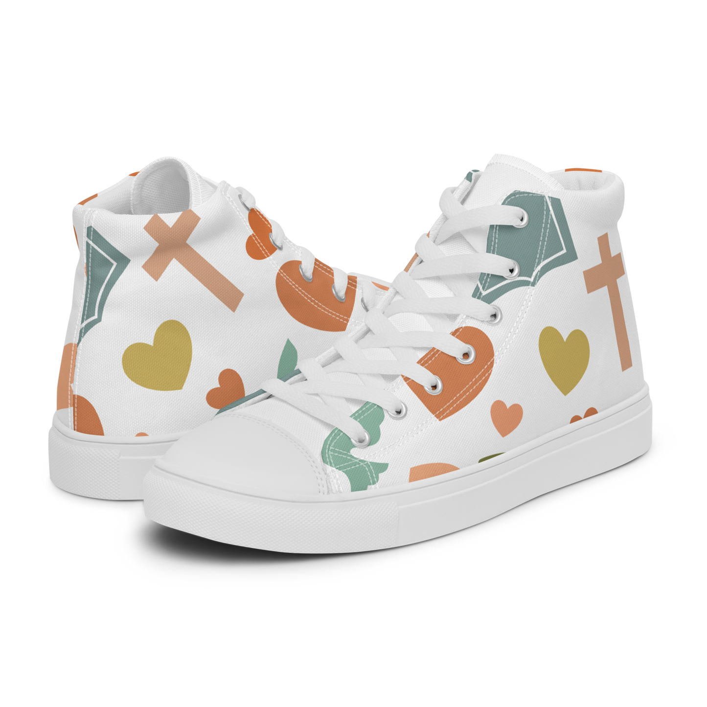 Faith in the Footsteps Women’s high top canvas shoes