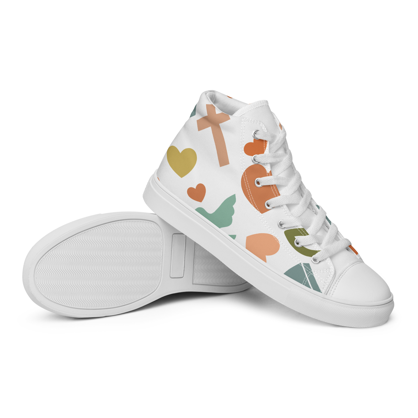 Faith in the Footsteps Women’s high top canvas shoes