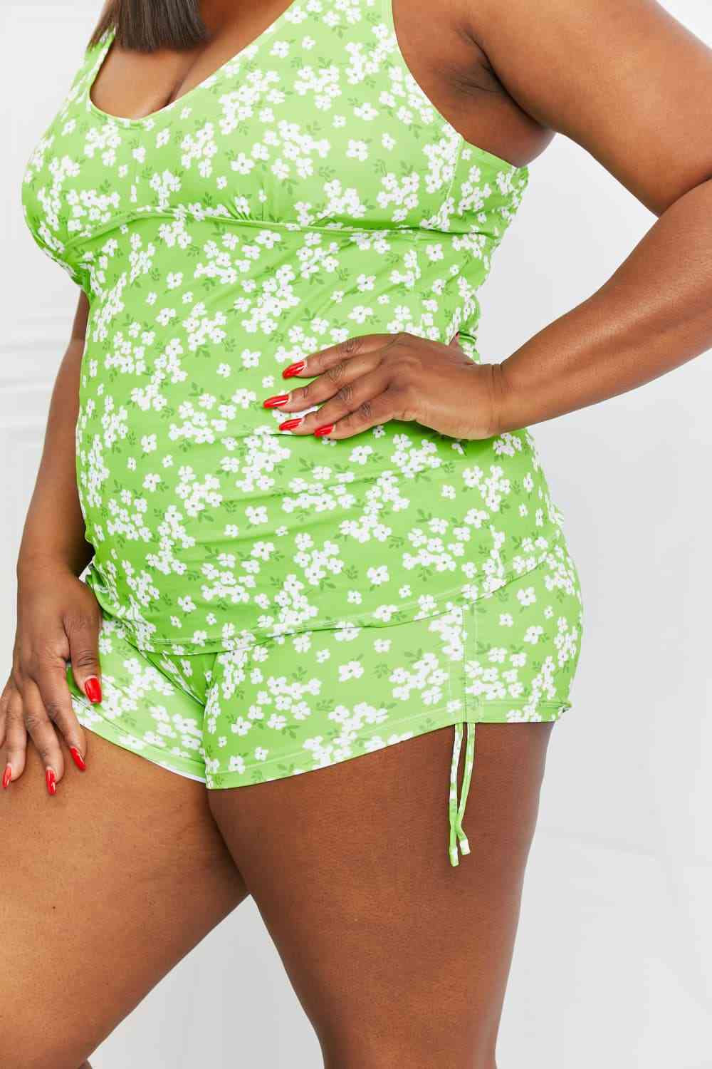 Marina West Swim By The Shore Full Size Two-Piece Swimsuit in Blossom