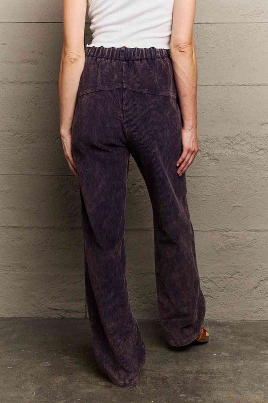 Take a Leap Corduroy Straight Fit Pants in Midnight Navy