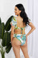 Marina West Swim Vacay Ready Puff Sleeve Bikini in Floral