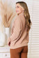 Woven Right Turtleneck Front Long Sleeve Sweater