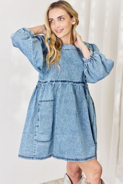 Drop it Darling Oversized Denim Dress