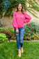 Claim The Stage Knit Sweater In Hot Pink