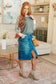 Always Be There Cargo Denim Skirt