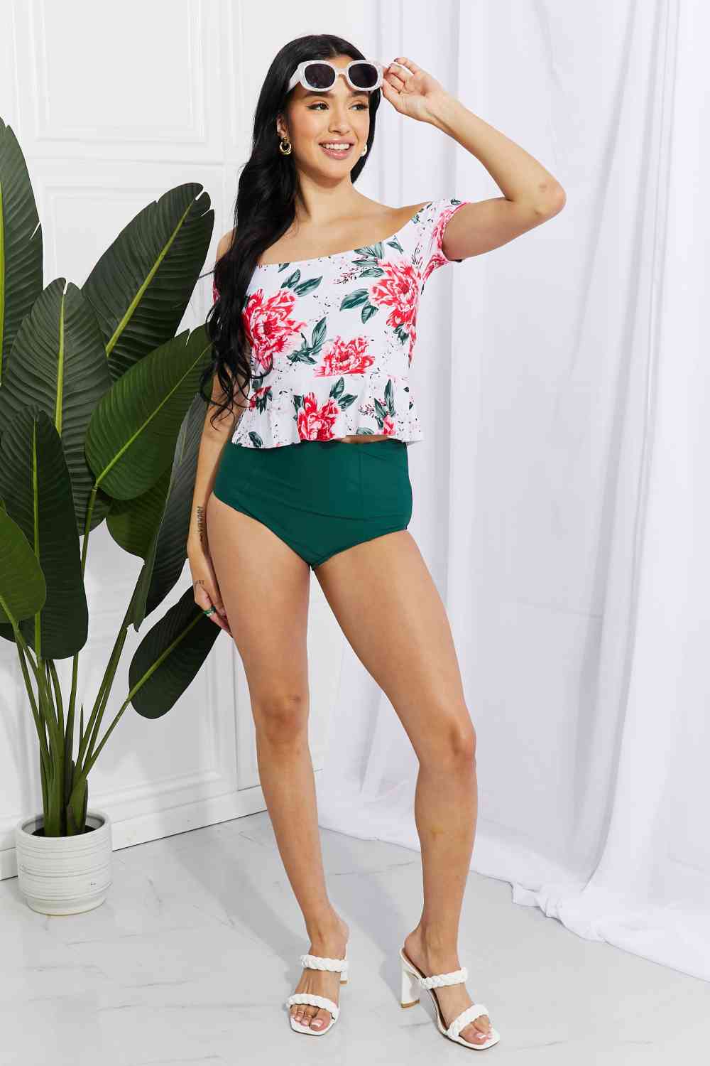 Marina West Swim Coastal Cutie Off-Shoulder Swim  Set