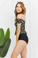 Marina West Swim Coastal Cutie Off-Shoulder Swim Set in Sunflower